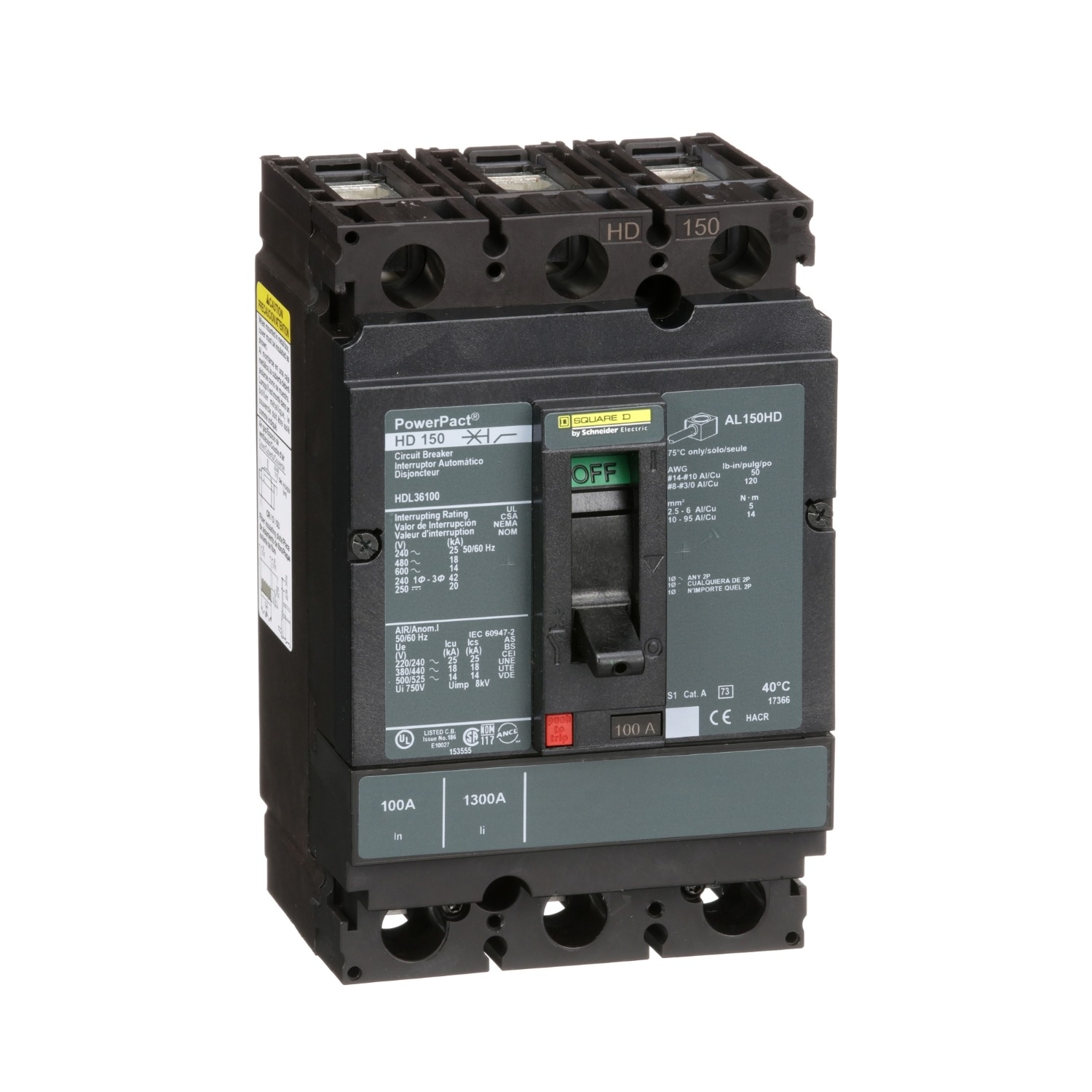 Interruptor SCHNEIDER ELECTRIC HDL36100